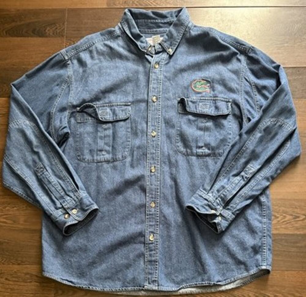 Vintage Boca Classics Florida Gators Denim Shirt Men's XL